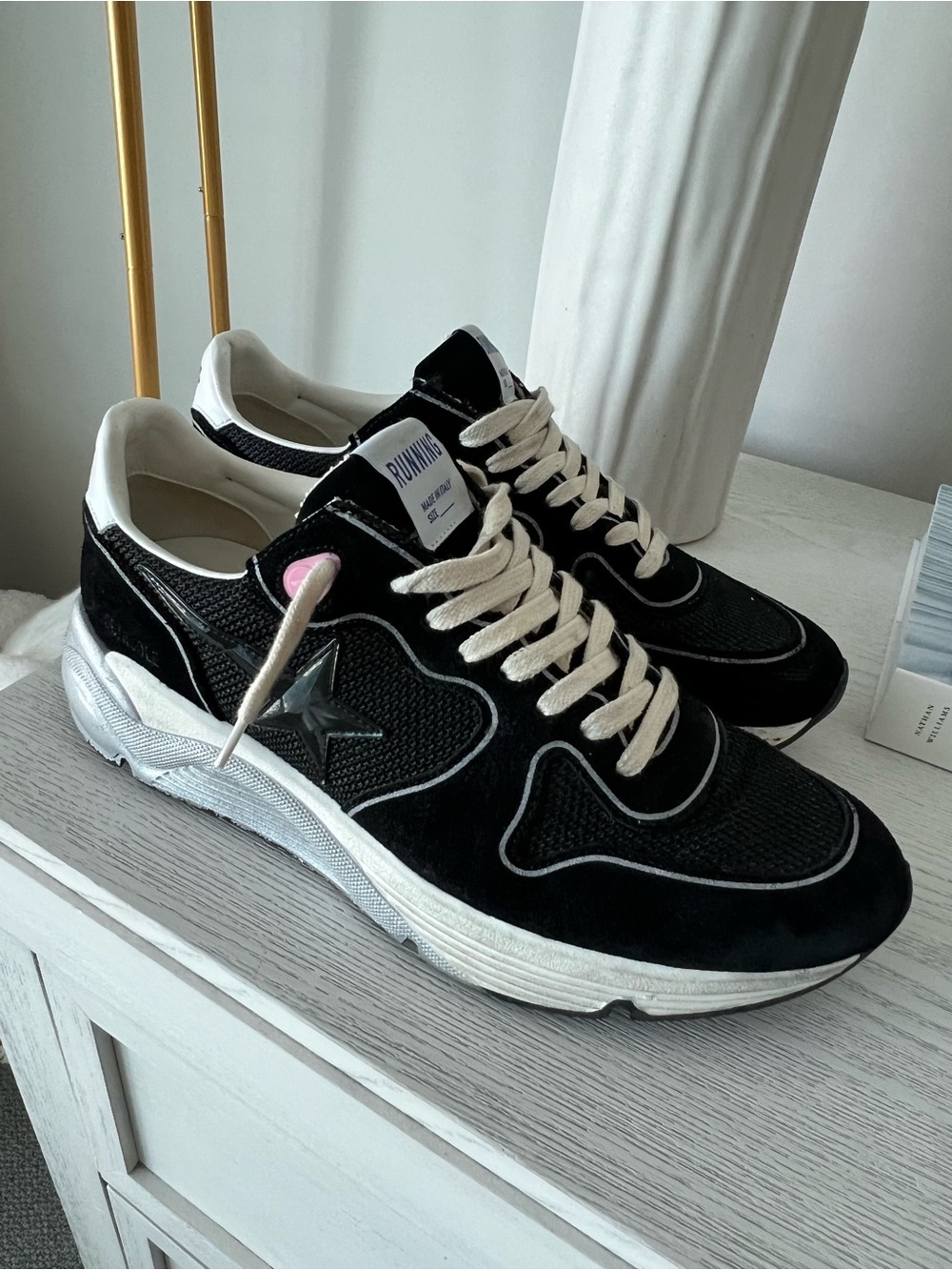 Golden Goose Running Sole Sneaker (Black, Size 41) - Picture 10 of 14